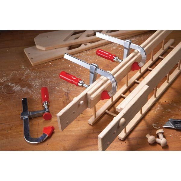 Bessey Lmu2.004 4 In Bar Clamp, Wood Handle And 2 In Throat Depth